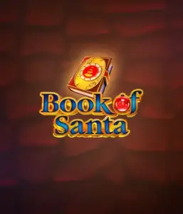 Celebrate the joyous spirit with the Book of Santa game by Endorphina, highlighting an elegant golden book emblazoned with Santa's iconic seal. This image evokes the warmth and excitement of Christmas, set against a warm red background. Great for holiday season gaming, promising a captivating escape. 